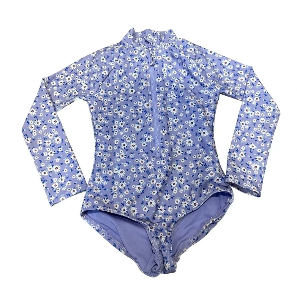 Gap‎ Kids Rash Guard Swim One-Piece Warm Violet XS
